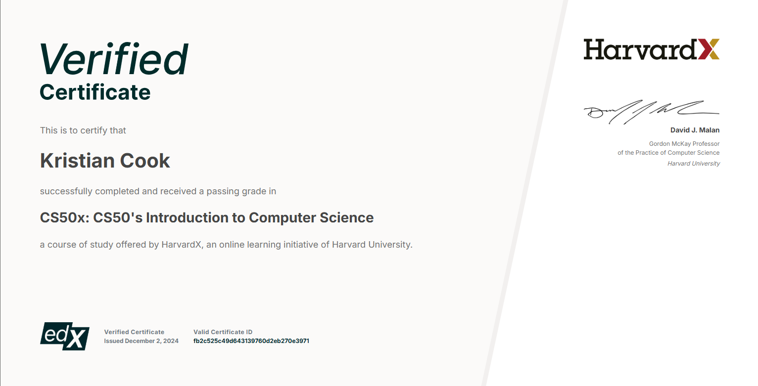 Certification 1