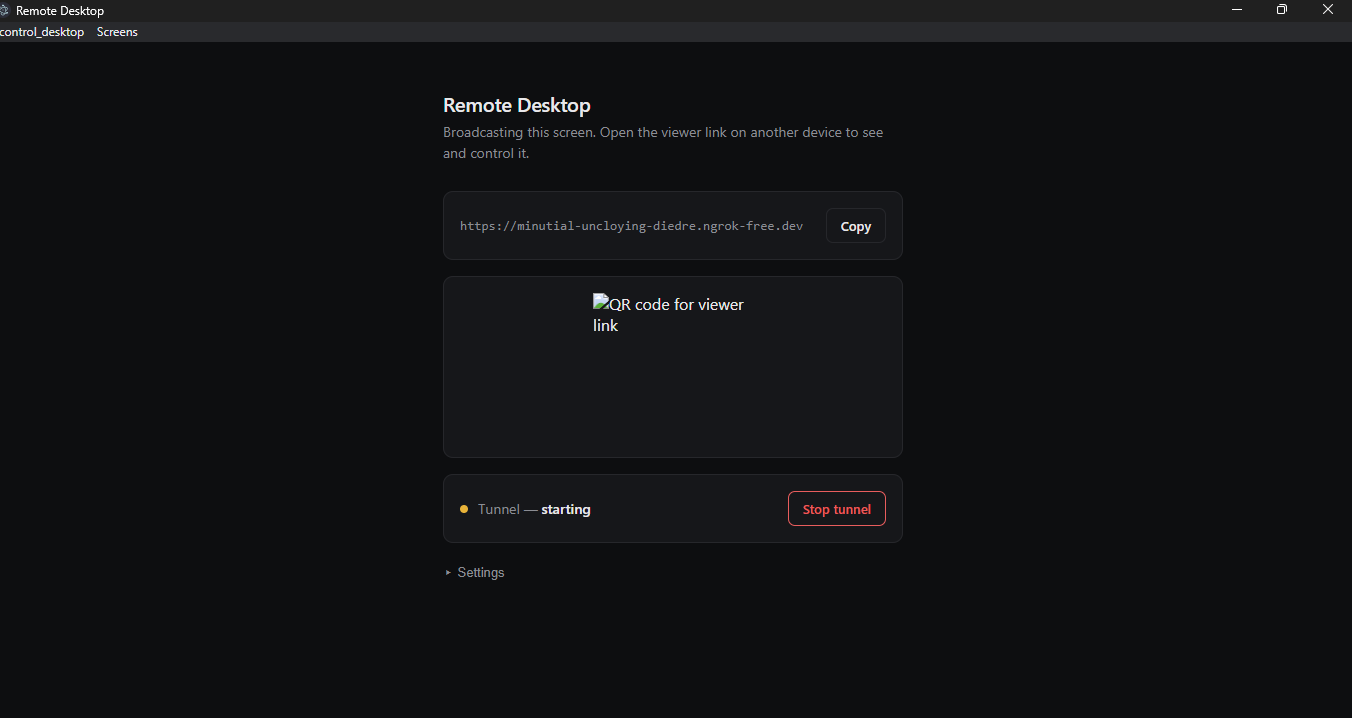 Remote Desktop Control